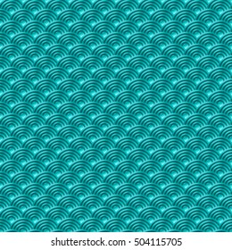 Chinese blue seamless pattern dragon fish scales simple Nature background with japanese wave circle vector art
