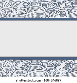 Chinese Blue And White Porcelain Style Background 