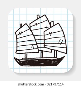 Chinese boat doodle