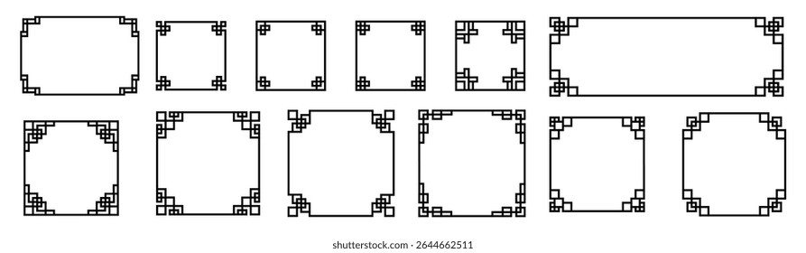 Chinese border, Chinese decorative frame vector illustration
