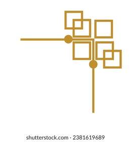 chinese border frame template vector