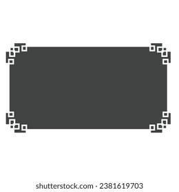 chinese border frame template vector