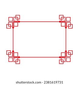 chinese border frame template vector