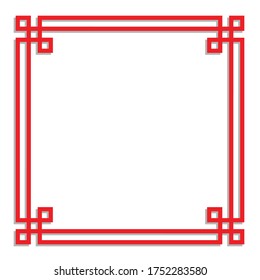 chinese border frame for text, card, element, design and decoration, vector illustration