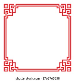 chinese border frame vector for text, card, menu, template, background, illustration