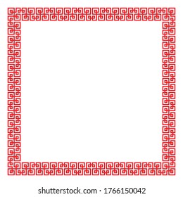 chinese border frame vector for text, card, menu, template, background, illustration