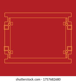 Chinese border Vector illustration design template
