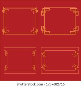 Chinese border Vector illustration design template