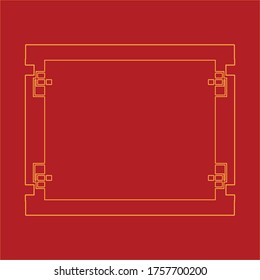 Chinese border Vector illustration design template