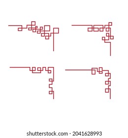 Chinese border Vector illustration design template