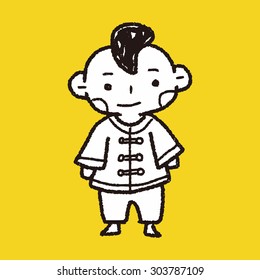 Chinese boy doodle