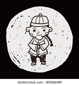 Chinese boy doodle