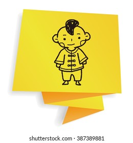 Chinese boy doodle