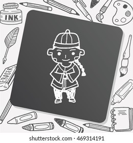 Chinese boy doodle