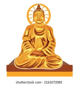 chinese buddha vector illustration on a white background, chiness new year