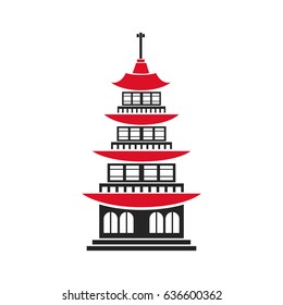 chinese building ancient temple tower pagoda