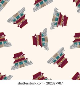 Chinese building ,seamless pattern