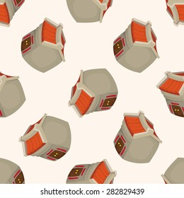 Chinese building ,seamless pattern