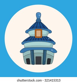 Chinese building theme elements vector,eps