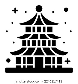 Chinese building vector design, chinese temple