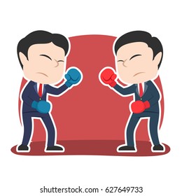 chinese businessman duel boxing 