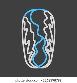 Chinese cabbage isolated vector on dark background icon. Vegetable sign. Graph symbol for food and drinks web site, apps design, mobile apps and print media, logo, UI