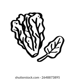 chinese cabbage symbol simple monochrome vector