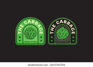 chinese cabbage vegetable retro vintage badge logo vector design collection set for market, farmer, agricultural, restaurant, groceries, vegan, nutrition