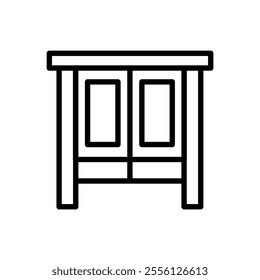 Chinese cabinet icon line style