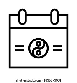 Chinese calendar icon or logo isolated sign symbol vector illustration - high quality black style vector icons

