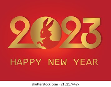 Chinese calendar for the year of rabbit 2023. Vector illustration.