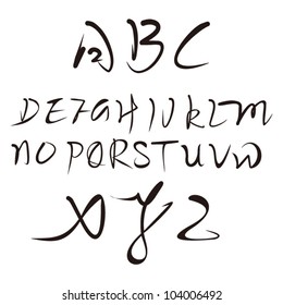 Chinese calligraphy English font design