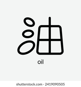 chinese calligraphy hanzi 油 (yóu) meaning is oil. vector design illustration. Suitabale for t-shirt, mug, sticker, etc. Eps 10