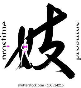 Chinese Calligraphy -- prostitute/ hooker