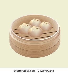 Chinesische kantonesische Dim Sum 3D Garnelenknödel