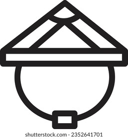 Chinese Cap Lunar Outline Icon