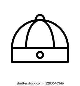 Chinese cap vector, Chinese New Year related line design icon editable stroke