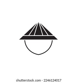 Vector de capucha chino para presentación de iconos de símbolos de sitio web