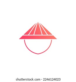 Chinese cap vector for website symbol icon presentation