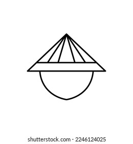 Chinese cap vector for website symbol icon presentation