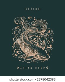 Chinese carp traditional art form