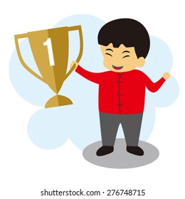 Chinese cartoon character EPS 10 vector