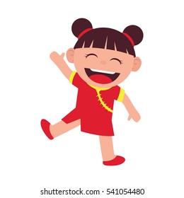 Chinese cartoon character isolated