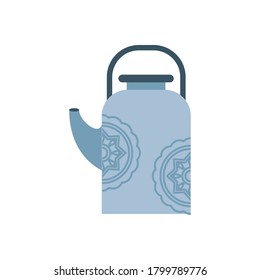 chinese ceramic teapot flat style icon vector illustration design