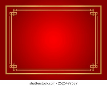 chinese certificate frame rectangle, red background, certificate line frame, antique china border gold frame, chinese new year frame outline