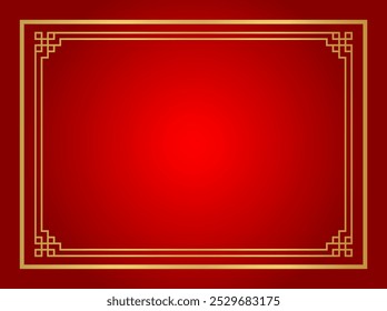 chinese certificate frame rectangle, red background, certificate line frame, antique china border gold frame, chinese new year frame outline