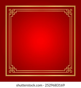 chinese certificate frame square, red background, certificate line frame, antique china border gold frame, chinese new year frame outline