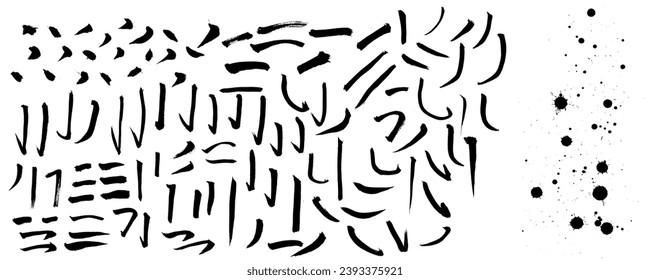 Chinese character brush stroke material