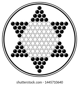 Chinese Checkers Board Game Vector Graphic Illustration