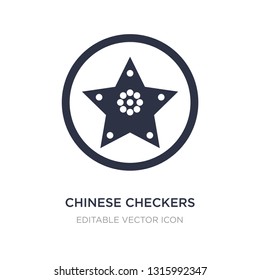 chinese checkers icon on white background. Simple element illustration from Entertainment concept. chinese checkers icon symbol design.